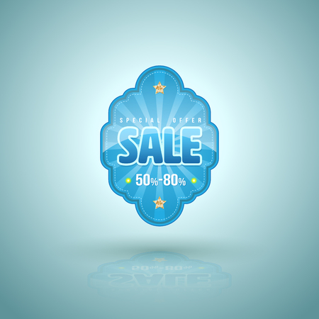 Sale tag banner. Vector illustration. Can use for promotion poster.のイラスト素材