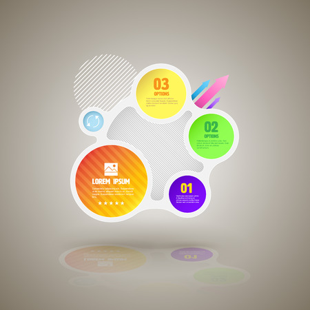 Vector system circle color and use for loop business diagram, interface template, education plan, business concept.のイラスト素材