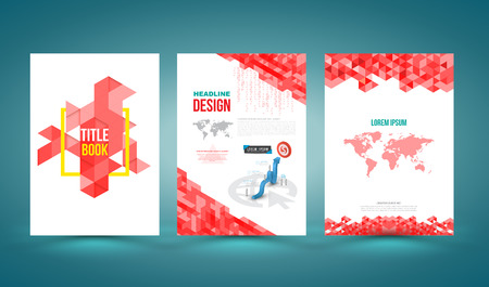 Vector brochure cover triangles style.のイラスト素材