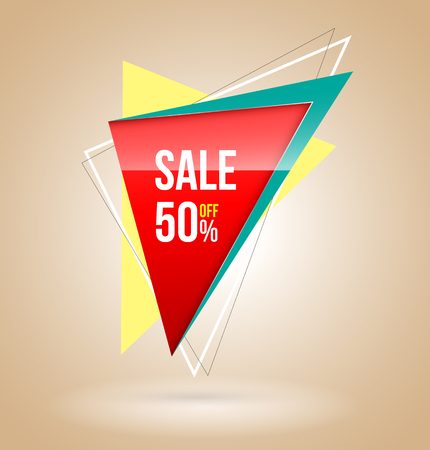 Triangle Sale banner.のイラスト素材