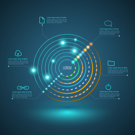Circle connection for network cable concept.のイラスト素材