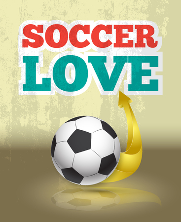 Love soccer template suitable for postersのイラスト素材