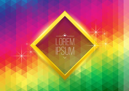 Background abstract spectrum with rectangle frame. Vector illustration.のイラスト素材