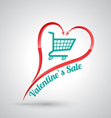 Valentine's sale banner. Vector illustration.のイラスト素材