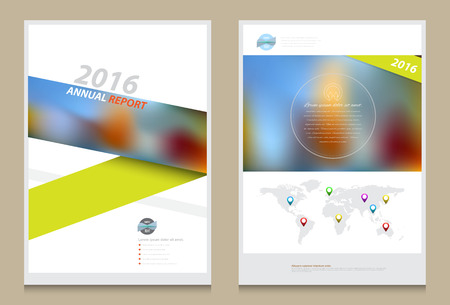 Cover annual report Leaflet Brochure Flyer template A4 size design, book cover layout design, Abstract presentation templates, Business report template.のイラスト素材
