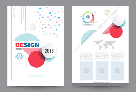 Cover annual report Leaflet Brochure Flyer template A4 size design, book cover layout design, Abstract presentation templates, Business report template.のイラスト素材