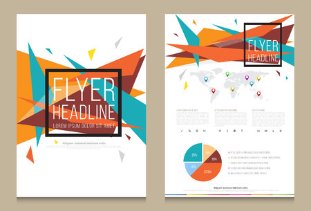 Cover annual report Leaflet Brochure Flyer template A4 size design, book cover layout design, Abstract presentation templates, Business report template.のイラスト素材