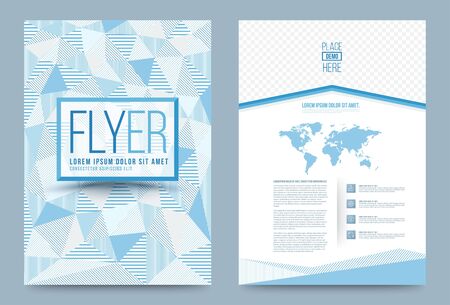 Vector cover design template simply and elegant style, Can use for flyer, brochure, annual report, magazine, book, poster, printing press and web presentation. Vector illustration. Front and back layout A4 size.のイラスト素材