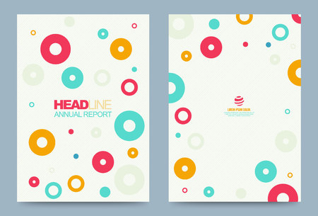 Vector cover design template simply and elegant style, Can use for flyer, brochure, annual report, magazine, book, poster, printing press and web presentation. Vector illustration. Front and back layout A4 size.のイラスト素材