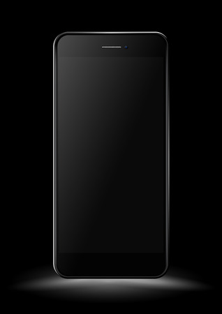Black Smartphone mockup. Vector illustration.のイラスト素材