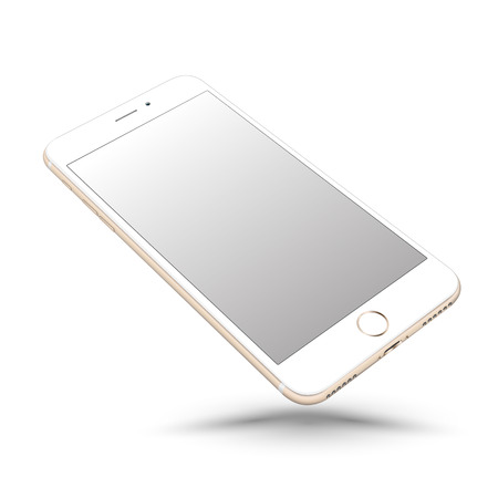 Perspective smartphone realistic mock-up. Vector illustration.のイラスト素材