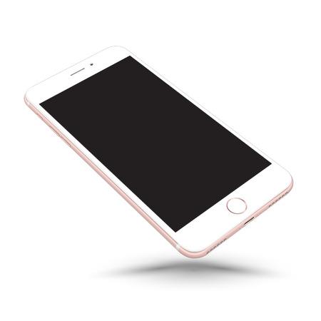Perspective smartphone realistic mock-up. Vector illustration.のイラスト素材