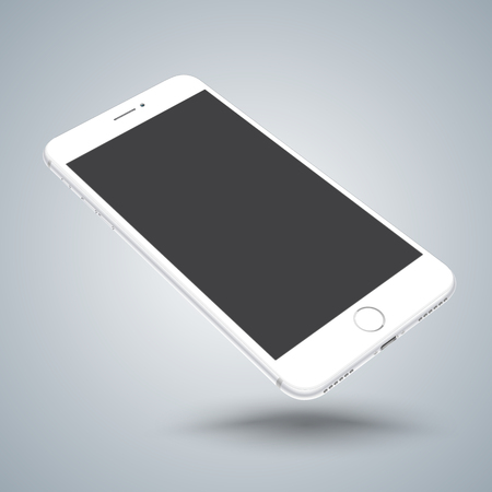 Perspective smartphone realistic mock-up. Vector illustration.のイラスト素材