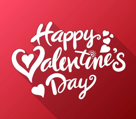 Happy Valentine's day lettering. Vector illustration for valentine's card.のイラスト素材