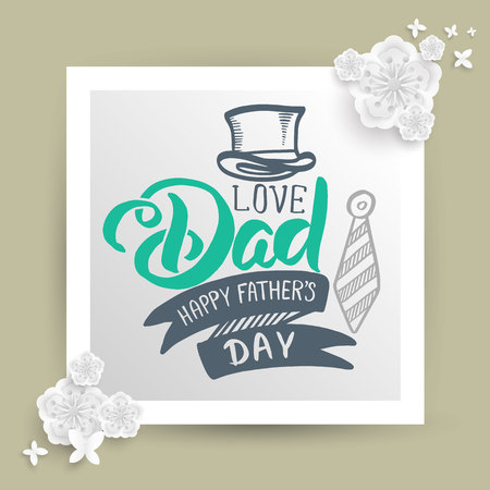 Father's Day card. Vector illustrationのイラスト素材