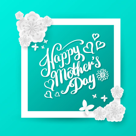 Happy Mother's Day banner. Vector illustration.のイラスト素材