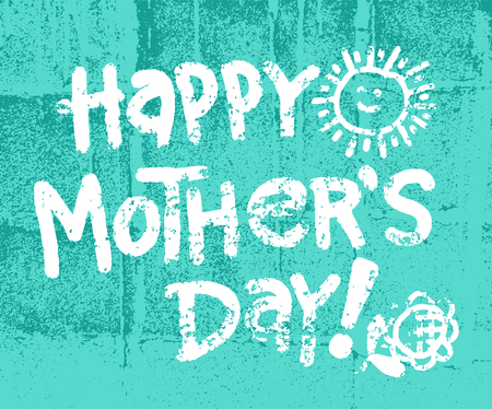 Love Mother for Mother's Day card. Vector illustration.のイラスト素材