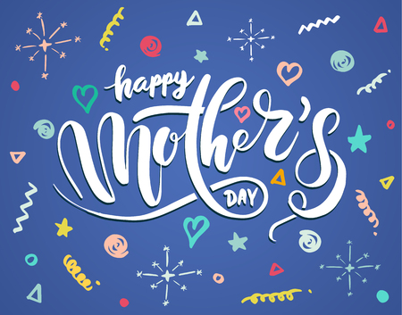 Love Mother for Mother's Day card. Vector illustration.のイラスト素材