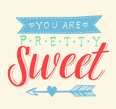 Love drawing 3D style with heart arrow. Vector illustration for love concept wedding and valentine.のイラスト素材