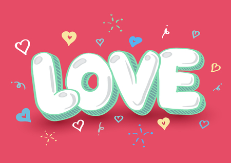 Doodle for love concept. Vector Illustration for valentine and wedding.のイラスト素材