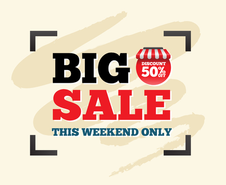 Sale banner vector illustration for promotion discount advertising element.のイラスト素材
