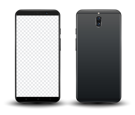 Easy place image into screen smartphone with shiny layer.のイラスト素材