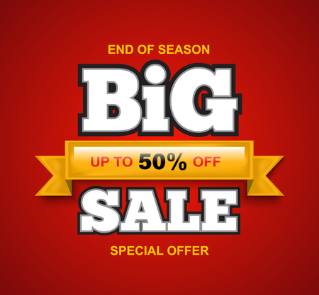 Sale banner vector illustration for promotion discount advertising element.のイラスト素材