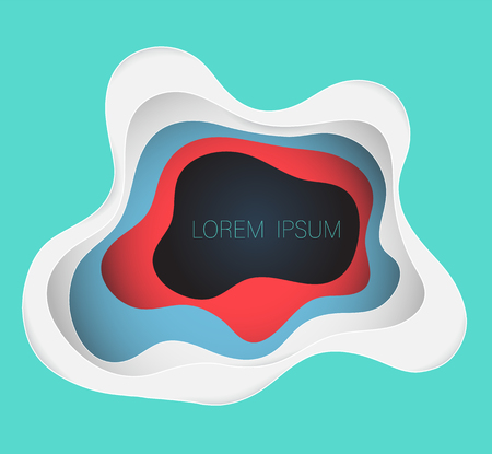 Paper art background color. Vector illustration.のイラスト素材