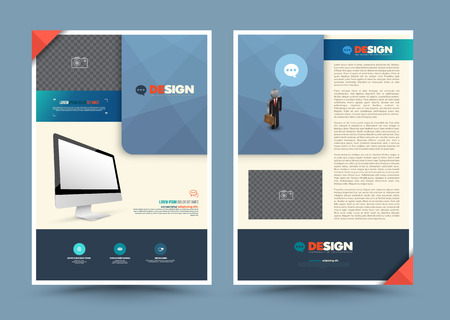 Template for business technology. Vector illustrationのイラスト素材