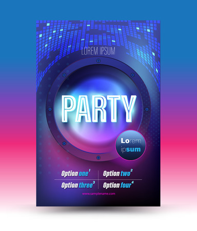Party poster template A4 size. Vector illustration.のイラスト素材