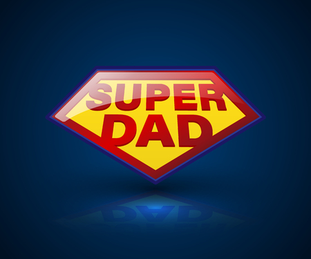 Super dad shield symbol for element Father's Day. Vector illustration.のイラスト素材