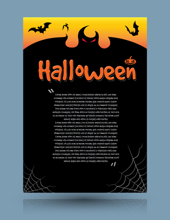 Halloween dark background for party and invite card. Vector illustration.のイラスト素材