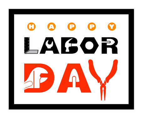 Happy Labor Day banner for advertising poster labour day.のイラスト素材