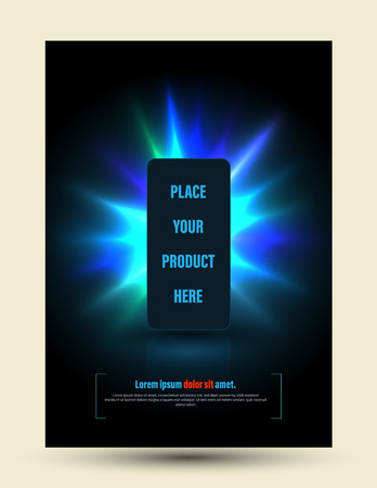 Background template for product present A4 size. Vector illustration.のイラスト素材