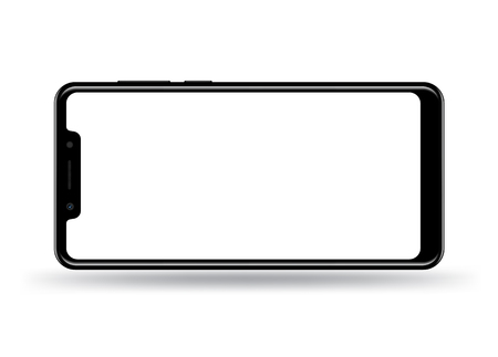Realistic smartphone mockup easy place demo into screenのイラスト素材