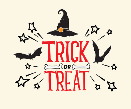 Happy Halloween vector lettering on spider web for banner, poster, greeting card, party invitation. Isolated illustration.のイラスト素材