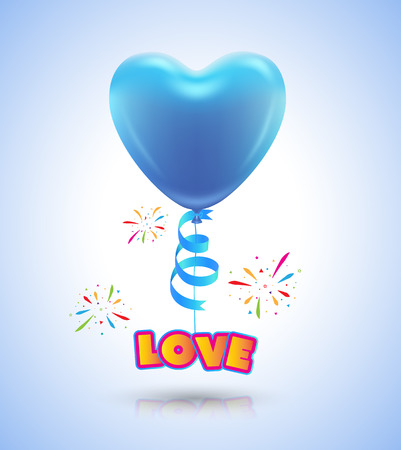 Balloon heart for love event poster and card valentine's dayのイラスト素材