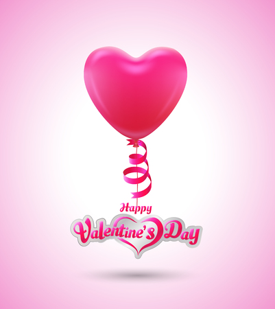 Balloon heart for love event poster and card valentine's dayのイラスト素材