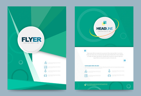 Annual report brochure flyer design template. vector illustration, Use for Leaflet cover presentation abstract flat background, layout in A4 sizeのイラスト素材