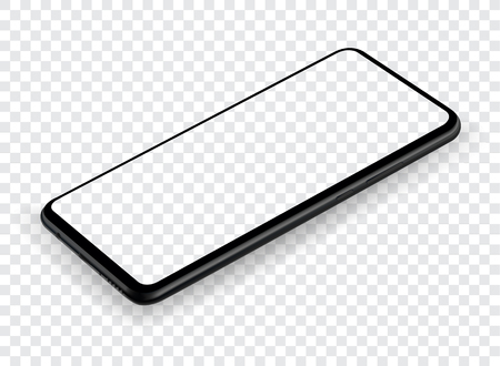 Realistic smartphone mockup transparent screenのイラスト素材