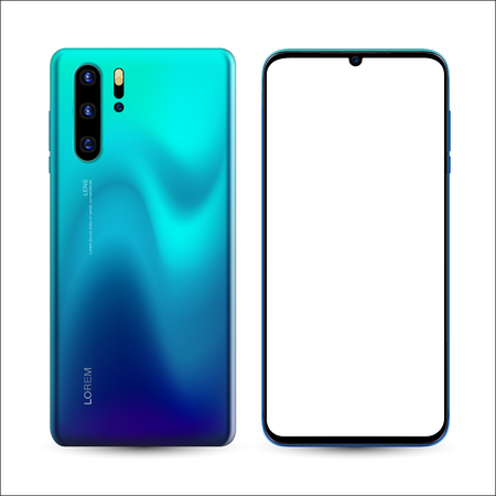 Realistic smartphone mockup transparent screenのイラスト素材