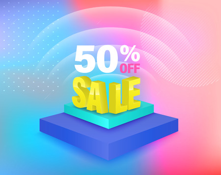 The big Sale banner on abstract mesh backgroundのイラスト素材