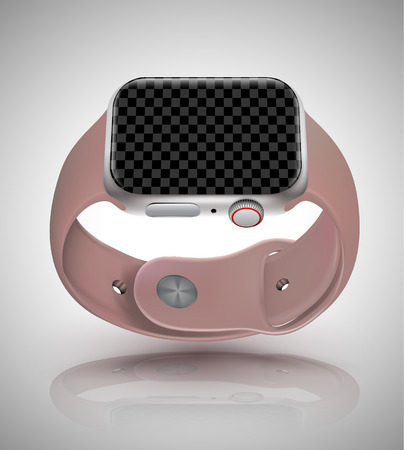 Smart watch mockup realistic vector illustration for technology element.のイラスト素材