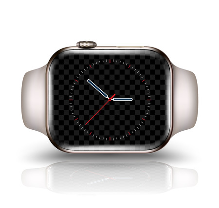 Smart watch mockup realistic vector illustration for technology element.のイラスト素材