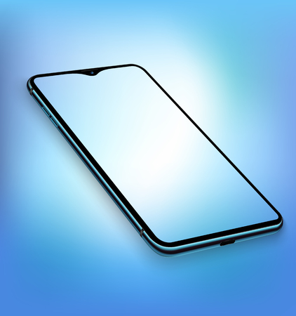 Realistic smartphone mockup transparent screenのイラスト素材