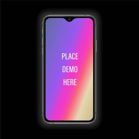 Smartphone mockup vector new realistic mobile phone smartphone collection  mockups easy remove screen vector illustration for printing game and web element.のイラスト素材