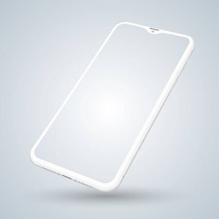 Smartphone mockup vector new realistic mobile phone smartphone collection  mockups easy remove screen vector illustration for printing game and web element.のイラスト素材