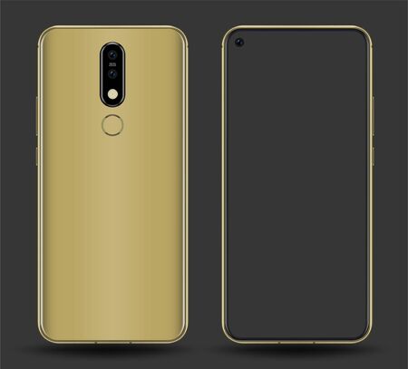 Smartphone mockup vector new realistic mobile phone smartphone collection  mockups easy remove screen vector illustration for printing game and web element.のイラスト素材