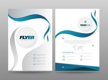 Template annual report brochure flyer design modern style. vector illustration, Use for Leaflet cover presentation abstract flat background, layout in A4 sizeのイラスト素材