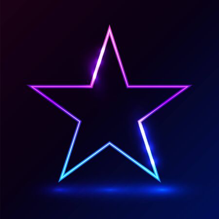 Star pink blue light on dark background vector illustration for promotion and event element.のイラスト素材